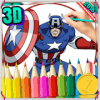 Superhero Coloring Book Pages :Coloring games free加速器