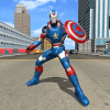 Flying Superhero Captain Robot Crime City Battle