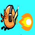 Flaming birds fly adventures run