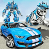 US Police Transform Robot Car White Tiger Game