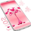 3D Pink Flowers Puzzle Game