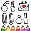 Princess Makeup Coloring Book: Beauty and Drawing