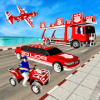 US Police Quad Bike limousine Car Transporter Game