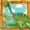 Kids Dinosaur coloring and Puzzle game