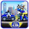 Robot Car Hill Racing - poli games free for kids