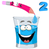 Happy glass and sad pencil