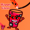 Make Happy Glass Ladybug By Draw lines