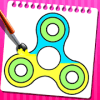 Fidget Spinner Color Book & Drawing Pad