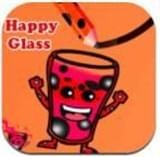 happy red glass