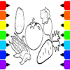 Coloring book for kids (vegetable)