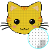 Kawaii Cat Color By Number - Pixel Art