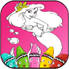 Cute Mermaid Coloring Book & Drawing - Kids Game