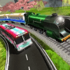 Mercedes Bus vs Train Racing Bullet train Race