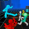 Stickman Neon Warriors Street Fighting