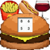 Food Color by Number: Burger Pixel Art