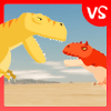 TRex Fights Carnotaurus