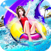 Water slide uphill rush adventure Water Stunt