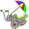 Fruit Trolleys Battle Fight Smash Bomb Destroy