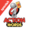 Spanish Action Words 3D Animated Flash Cards