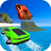 Uphill Waterpark Rush : Car Stunts with Race