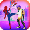 Superhero Spider street crimefighter