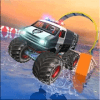 Police Monster Truck Gangster Chase Water Surfing