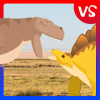 TRex Fights Stegosaurus