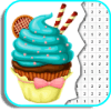 Cupcake Color By Number Pixel Coloring Book