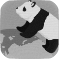 当熊猫转动地球转动
