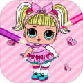CuteDollsGliterColoringPages