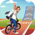 自行车跳跃成为疯狂的BMX车手加速器