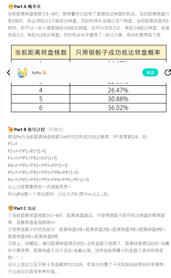 【转盘攻略】夏夜趋光转盘攻略——金骰子何时用？