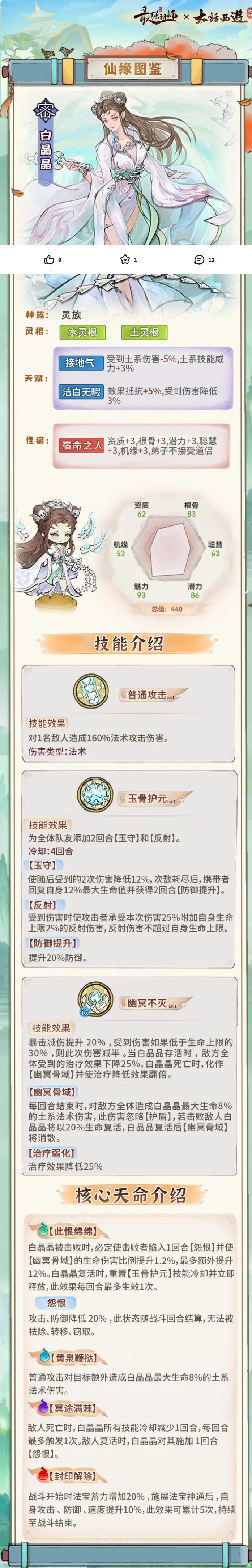 【仙缘图鉴】白晶晶