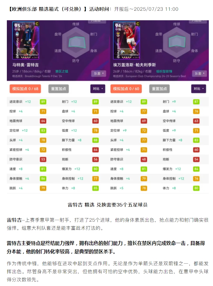 【攻略解析】强!坦克强力妖锋+巴萨超跑小妖+利物浦丝滑小妖等 哪俩值得兑换,解析推荐!