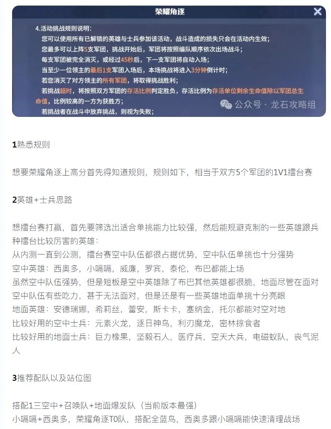 【攻略解析】榮耀角逐強(qiáng)力隊(duì)伍推薦+思路