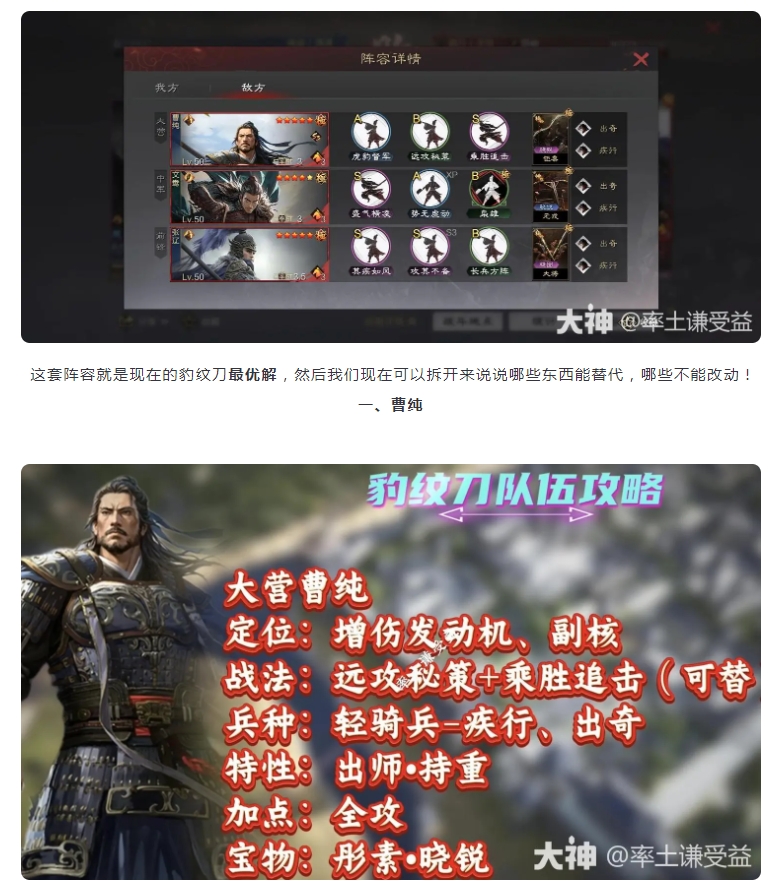 【攻略分享】豹紋刀全方位隊(duì)伍攻略