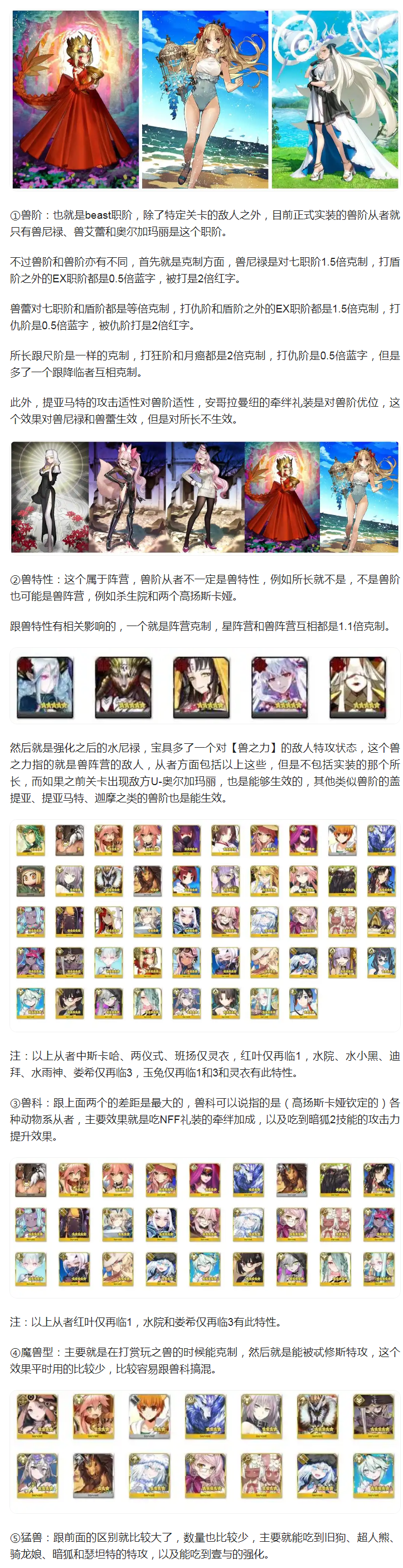 【攻略分享】关于兽阶·兽·兽科特性区别以及能吃到的buff