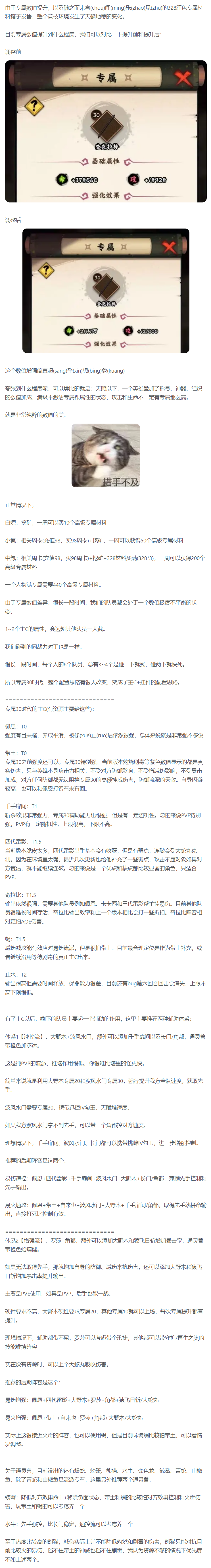 【配置攻略】專屬30時(shí)代后期陣容