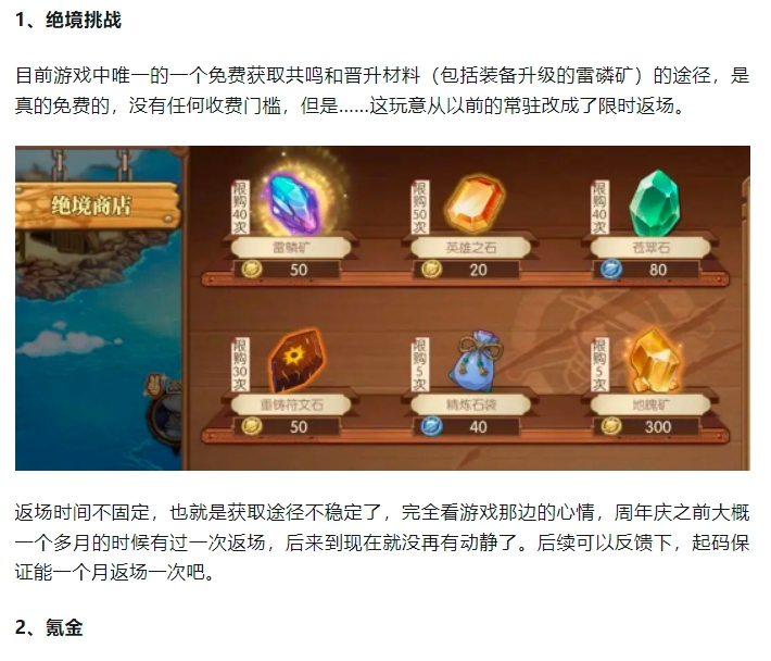 【攻略分享】裝備共鳴&晉升材料獲取途徑