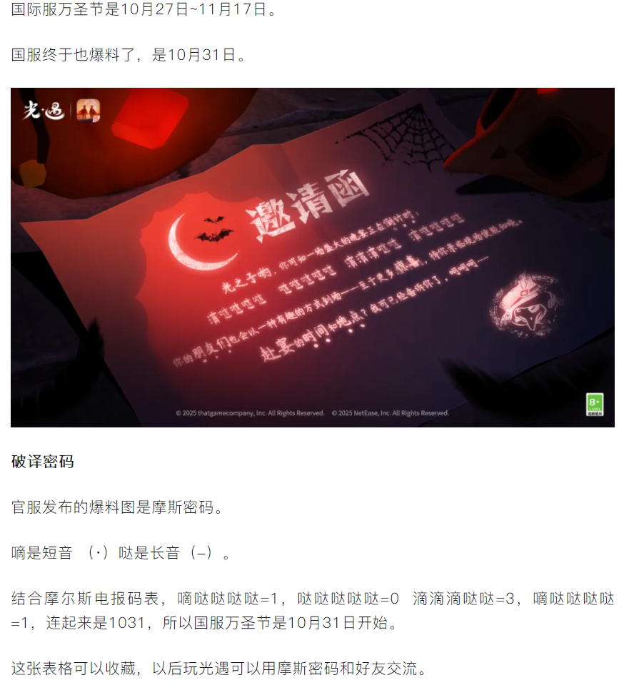 【攻略分享】国服万圣节时间确定，不妙，时尚日和音乐日更悬了