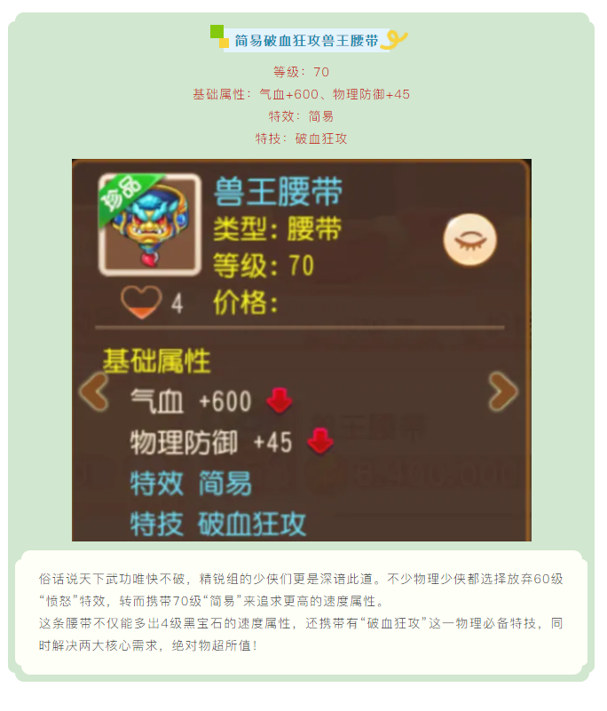 【攻略分享】速度属性拉满！谁说腰带不能用简特？高性价比装备来袭截图
