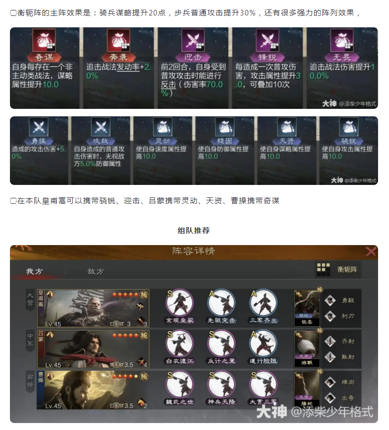 【攻略分享】再造杜预!!八阵图衡轭皇甫嵩法刀【皇甫嵩吕蒙曹操】