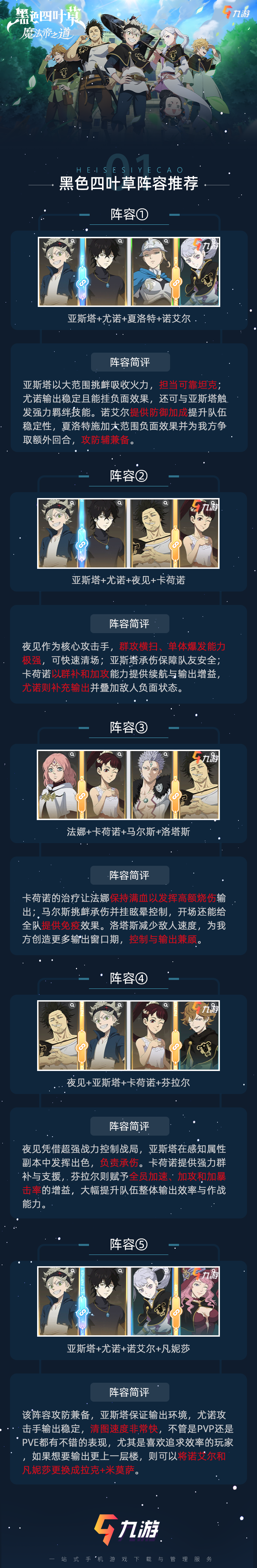 【独家】阵容推荐