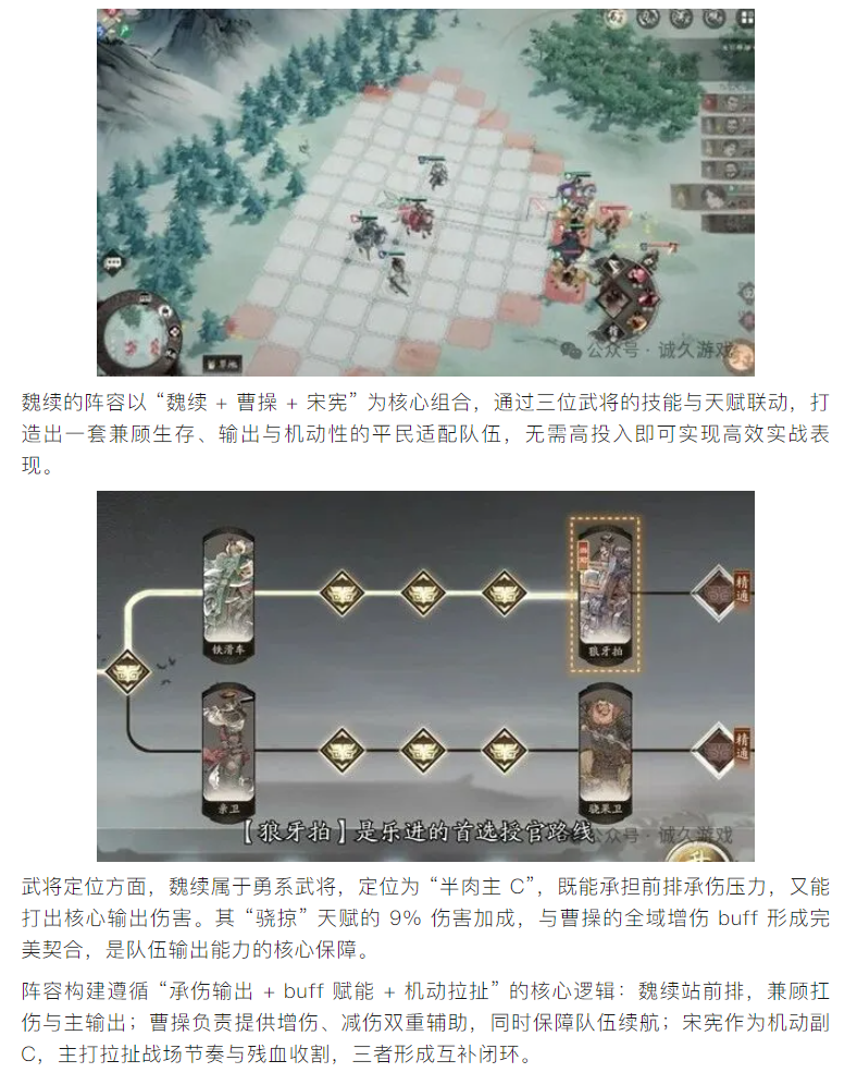 【攻略分享】魏續(xù)陣容搭配技巧：平民低本高效組合攻略