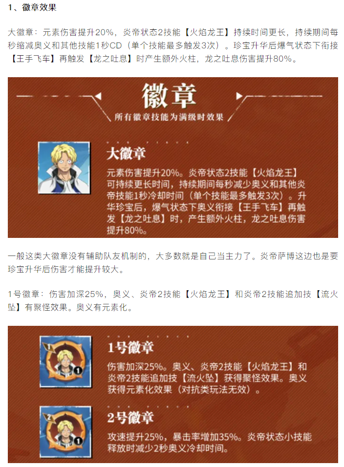 【攻略分享】【炎帝萨博】徽章效果给出，配合大蜘蛛的