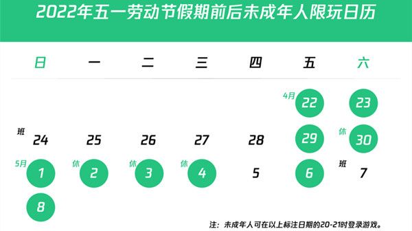 和平精英劳动节未成年能玩多久？
