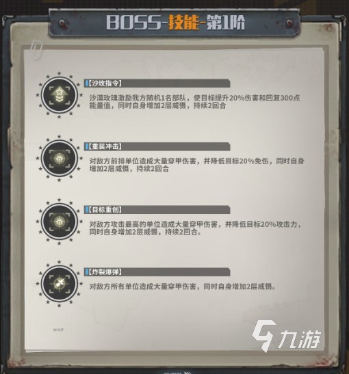 戰(zhàn)爭公約沙漠玫瑰 BOSS沙漠玫瑰詳情介紹