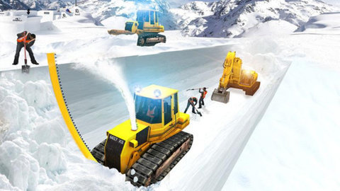 雪地挖掘机模拟器截图