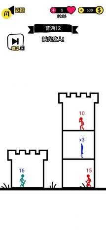 火柴人塔野兽之战截图1