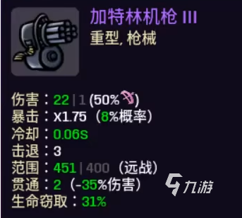 土豆兄弟加特林 brotato加特林属性解析